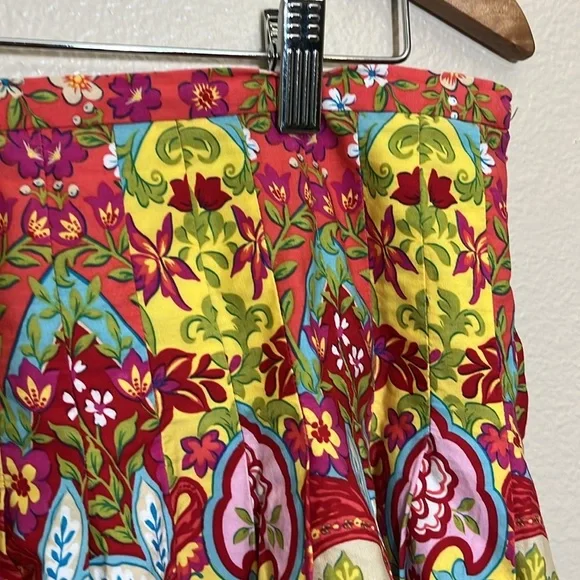 Jones Wear Jeans Floral Colorful Spring Cotton Skirt - Picture 3 of 9